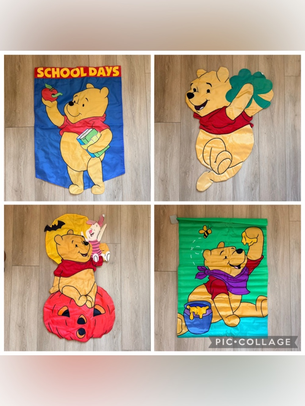 Winnie the Pooh Seasonal House Flags